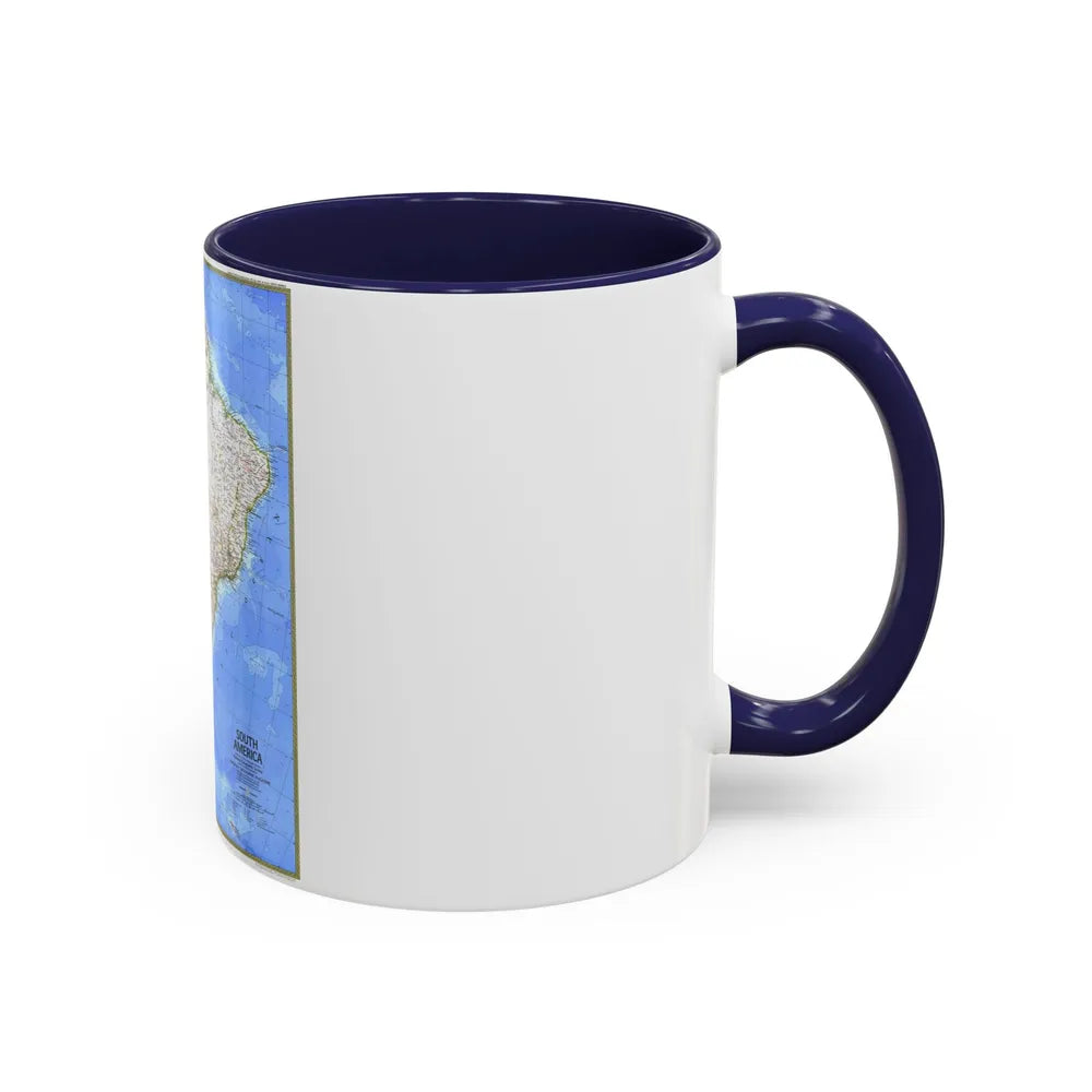 South America (1972) (Map) Accent Coffee Mug-Go Mug Yourself