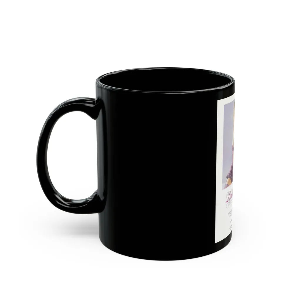 Linda Blair #184 - Partially Topless (Vintage Female Icon) Black Coffee Mug-Go Mug Yourself