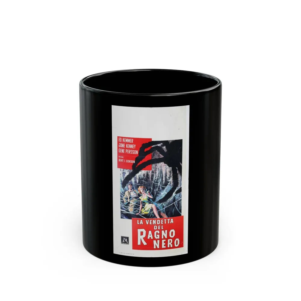 EARTH VS THE SPIDER (ITALIAN) 1958 Movie Poster - Black Coffee Mug-11oz-Go Mug Yourself