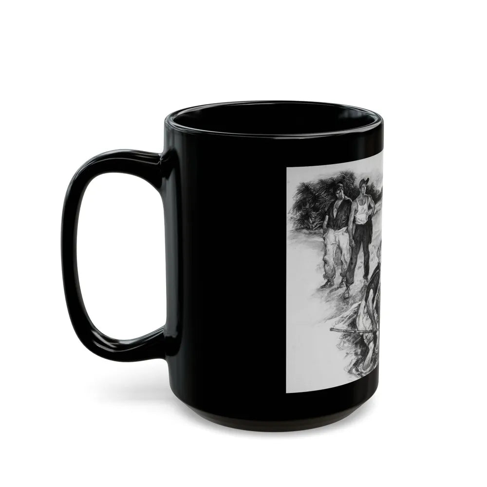 Fishing Interrupted - Black Coffee Mug-Go Mug Yourself