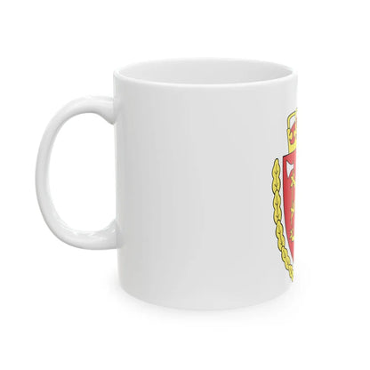 Coat of arms of the Norwegian Customs Service - White Coffee Mug-Go Mug Yourself