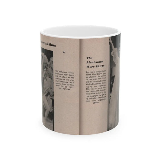 Sheree North #176 - Pages 58 & 59 from 66 PHOTOGRAPHS OF Sheree NORTH U.K. Pocket Mag. (Vintage Female Icon) White Coffee Mug-11oz-Go Mug Yourself