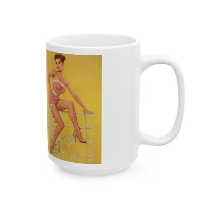 Debra Paget #597 - Modern Screen Pin-Ups Magazine Issue #1 (Vintage Female Icon) White Coffee Mug-Go Mug Yourself