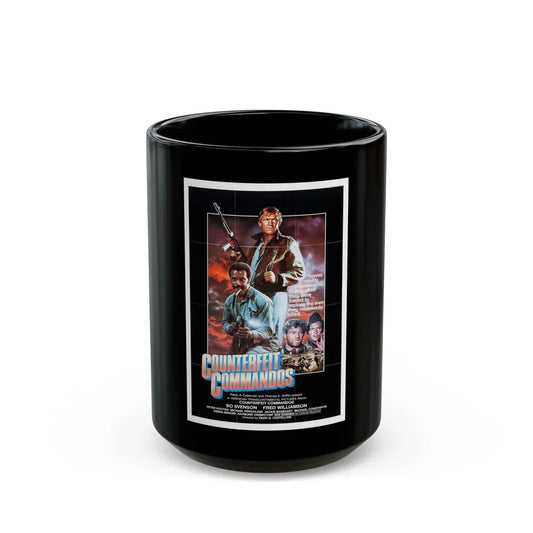 COUNTERFEIT COMMANDOS (THE INGLORIOUS BASTARDS) 1978 Movie Poster - Black Coffee Mug-15oz-Go Mug Yourself