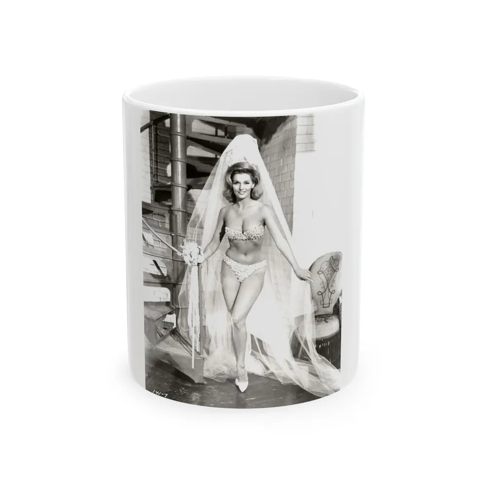 Nancy Kovack #56 (Vintage Female Icon) White Coffee Mug-11oz-Go Mug Yourself