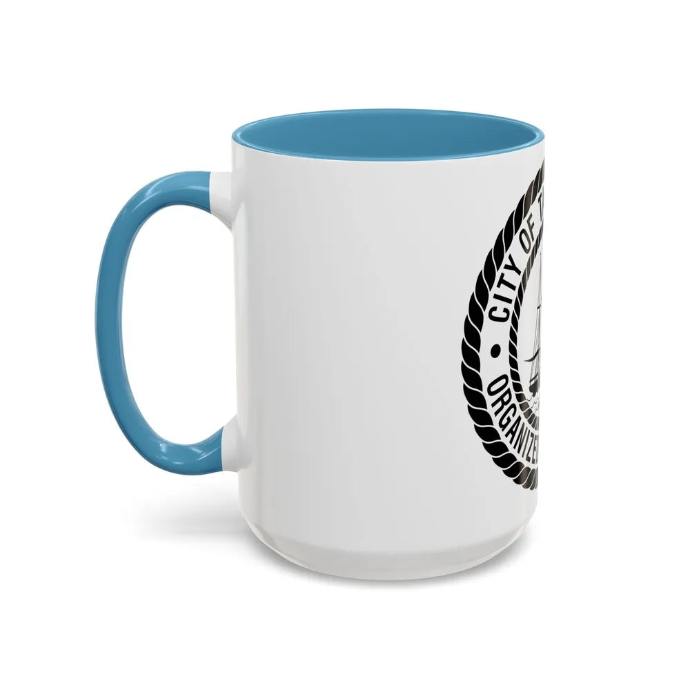 Seal of Tampa Florida - Accent Coffee Mug-Go Mug Yourself