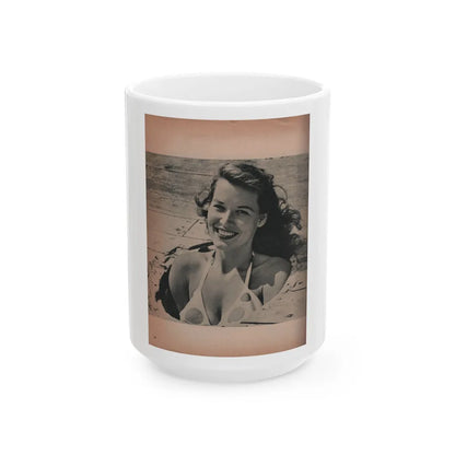 Penny Duncan #27 - [Pages ] Pages 1 of 2 with, Penny+1 B&W Photo from Bachelor Pin-Ups Mag. Issue #01 '57 (Vintage Female Icon) White Coffee Mug-15oz-Go Mug Yourself