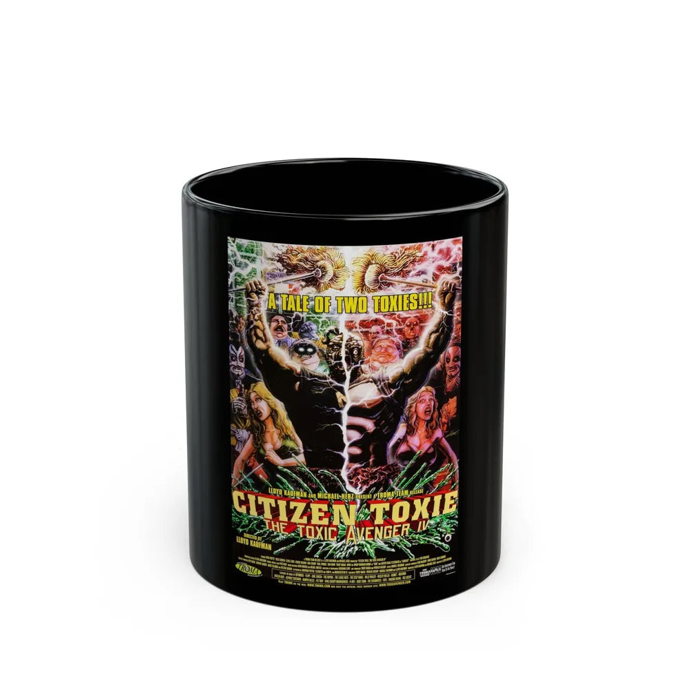 CITIZEN TOXIE - THE TOXIC AVENGER IV 2000 Movie Poster - Black Coffee Mug-11oz-Go Mug Yourself