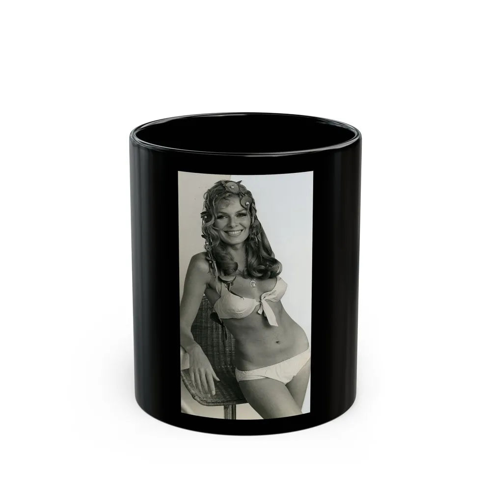 Julie Ege #112 (Vintage Female Icon) Black Coffee Mug-11oz-Go Mug Yourself