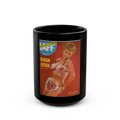 Barbara Nichols #164 - Mag. Cover_1 (Vintage Female Icon) Black Coffee Mug-15oz-Go Mug Yourself