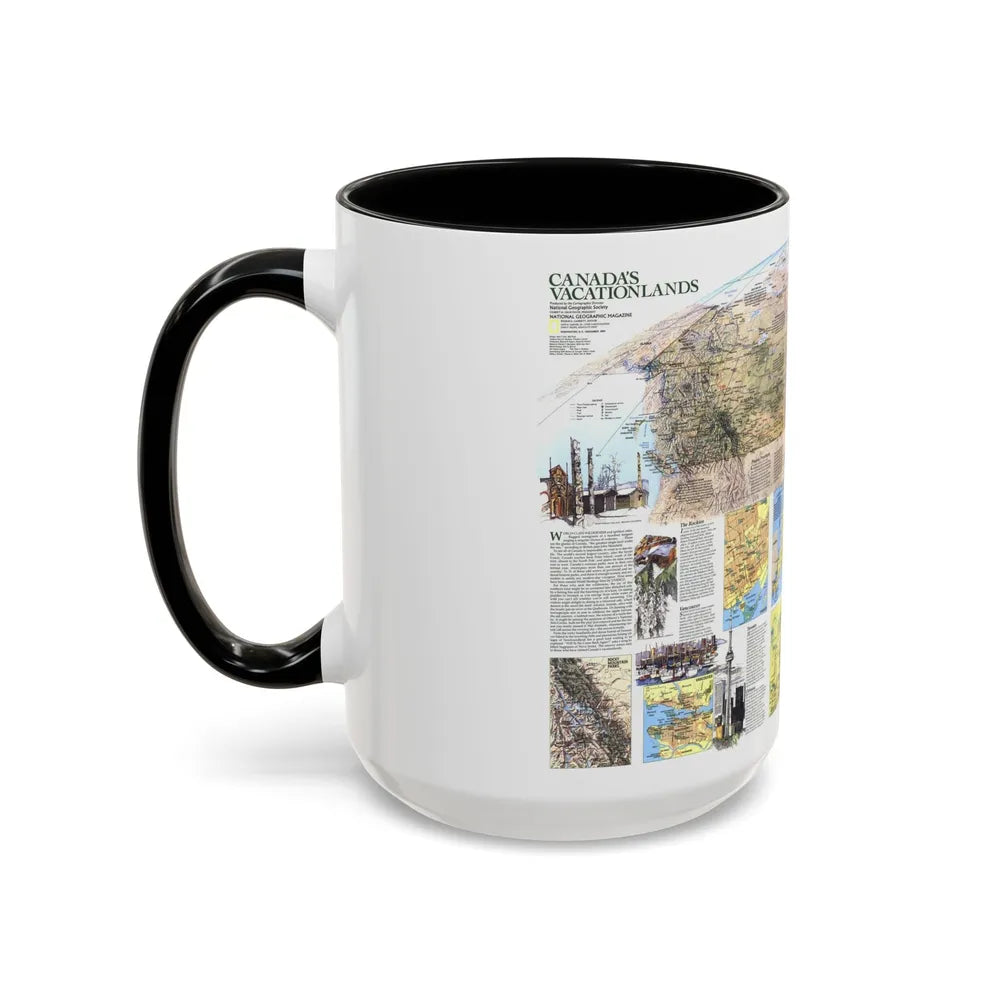 Canada - Vacationlands (1985) (Map) Accent Coffee Mug-Go Mug Yourself