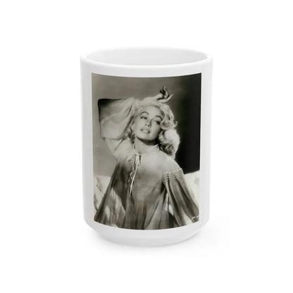 Dorothy Malone #165 (Vintage Female Icon) White Coffee Mug-15oz-Go Mug Yourself