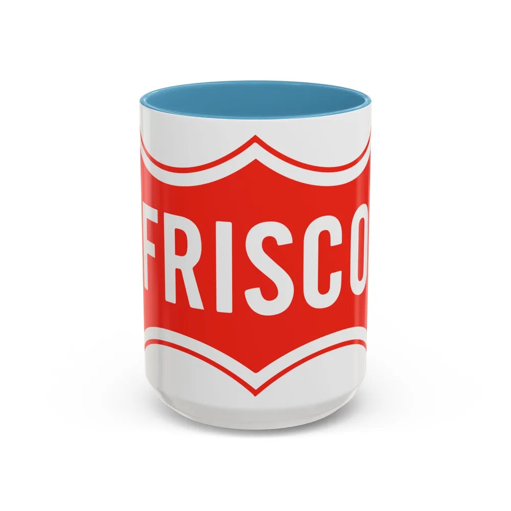 Seal of Frisco Texas - Accent Coffee Mug-15oz-Light Blue-Go Mug Yourself