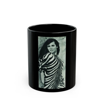 Gila Golan #168 - Tempo Italian Mag. 1967 - 1 Page 2 B&W Photos but cropped to 1 1 (Vintage Female Icon) Black Coffee Mug-11oz-Go Mug Yourself