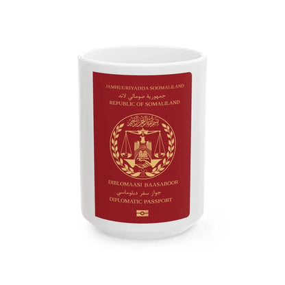 Somaliland Diplomatic Passport - White Coffee Mug-15oz-Go Mug Yourself