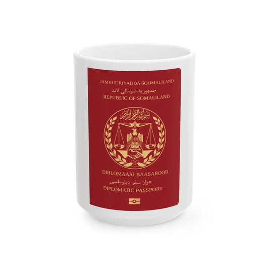 Somaliland Diplomatic Passport - White Coffee Mug-15oz-Go Mug Yourself