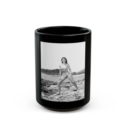 Caroline Munro #296 (Vintage Female Icon) Black Coffee Mug-15oz-Go Mug Yourself