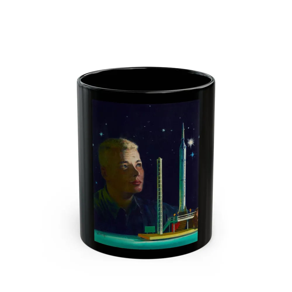 Dreaming About Space - Black Coffee Mug-11oz-Go Mug Yourself