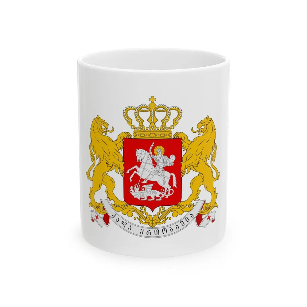 Greater coat of arms of Georgia - White Coffee Mug-11oz-Go Mug Yourself