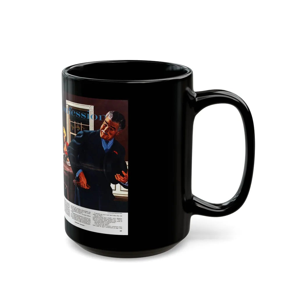 Full Confession, Esquire, September 1954 - Black Coffee Mug-Go Mug Yourself