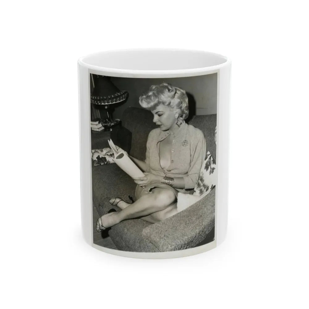 Barbara Nichols #210 (Vintage Female Icon) White Coffee Mug-11oz-Go Mug Yourself