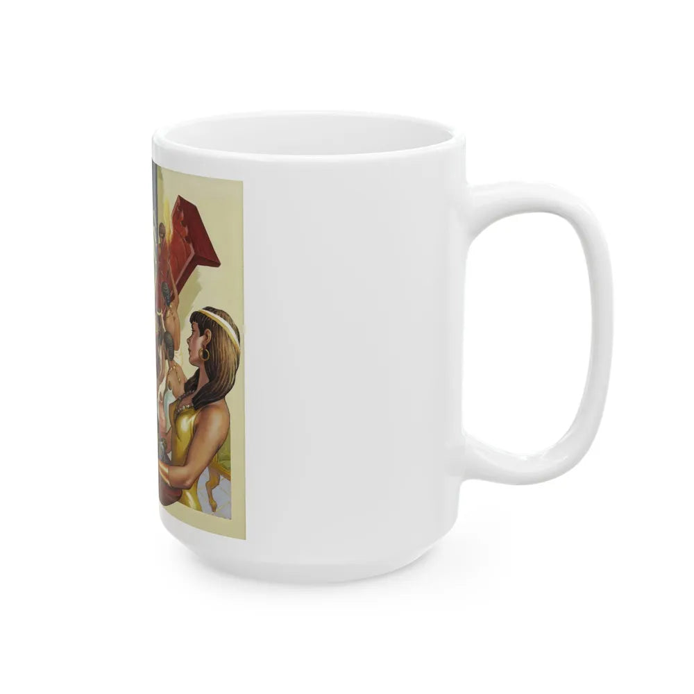 Egyptian Funeral, American Weekly magazine, April 7, 1947 - White Coffee Mug-Go Mug Yourself