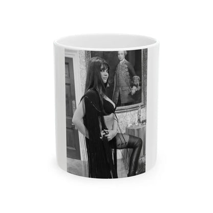 Caroline Munro #196 (Vintage Female Icon) White Coffee Mug-11oz-Go Mug Yourself