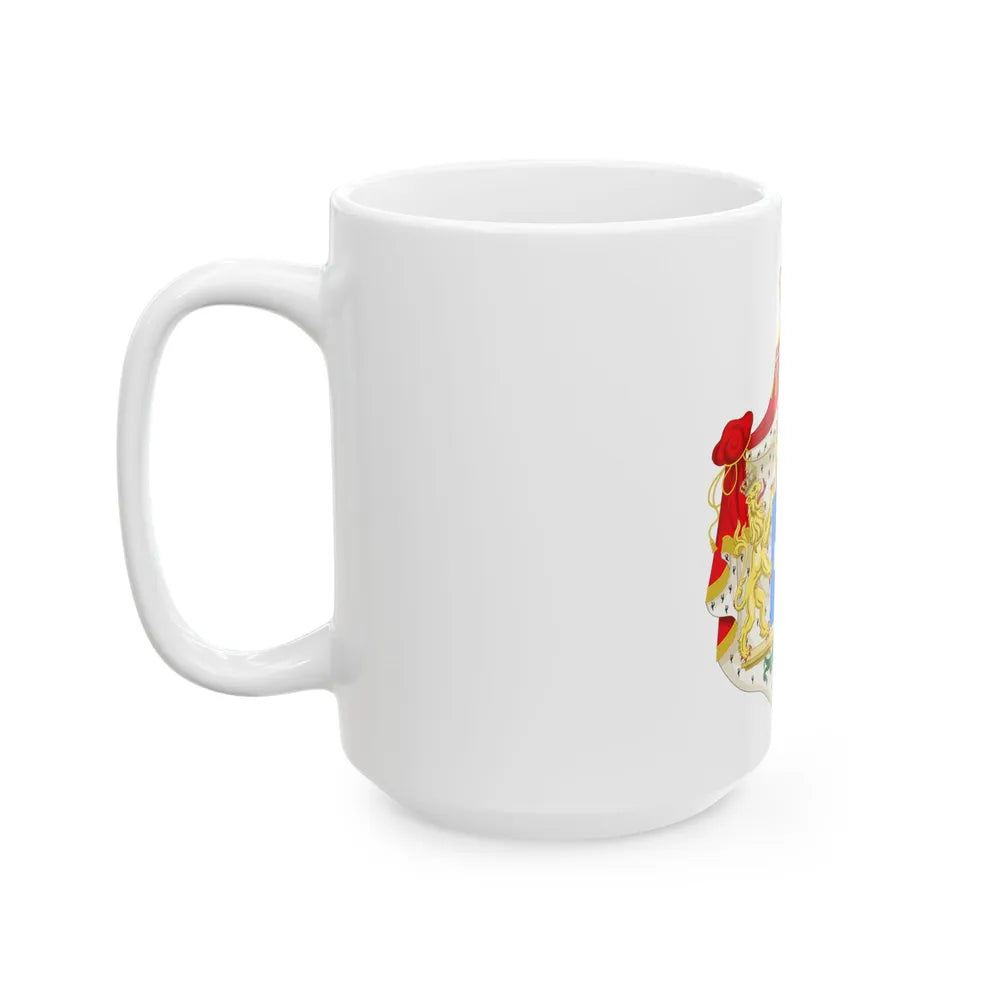 Coat of arms of Greece (Wittelsbach) - White Coffee Mug-Go Mug Yourself