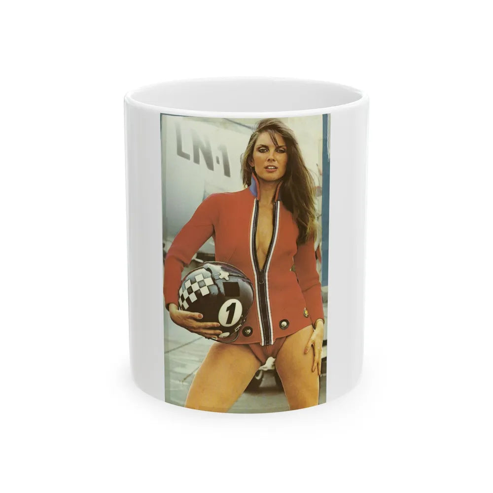 Caroline Munro #299 (Vintage Female Icon) White Coffee Mug-11oz-Go Mug Yourself