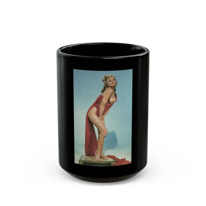 Julie Ege #150 (Vintage Female Icon) Black Coffee Mug-15oz-Go Mug Yourself