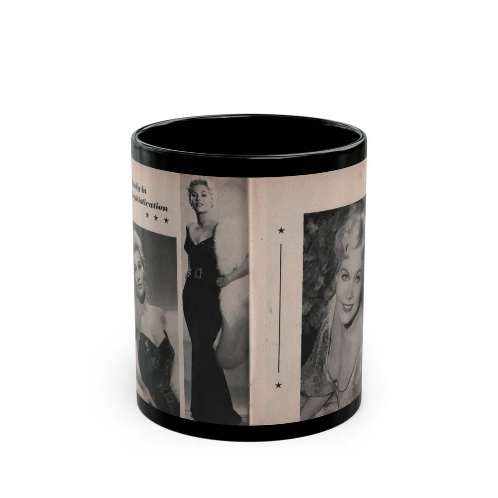 Kim Novak #154 - Scanned Mag. 66 Photos (Vintage Female Icon) Black Coffee Mug-11oz-Go Mug Yourself