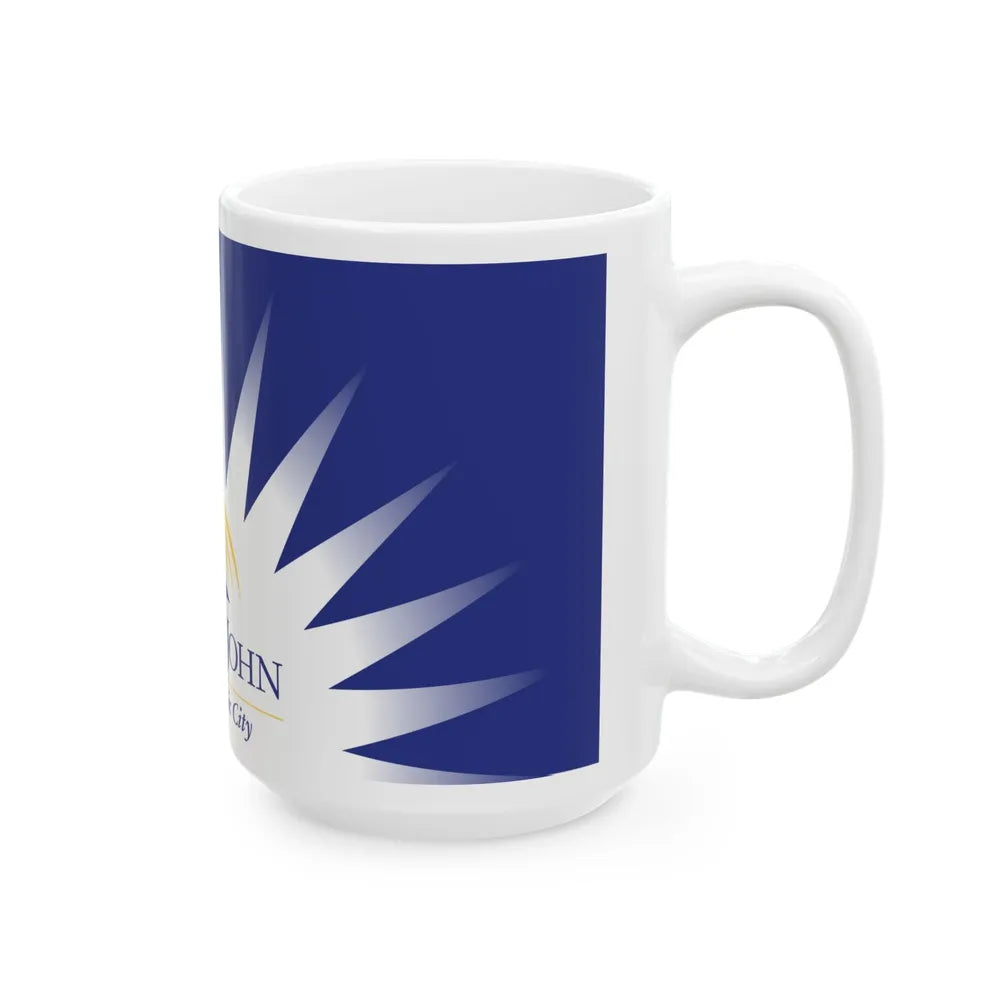 Flag of Fort St John British Columbia Canada - White Coffee Mug-Go Mug Yourself