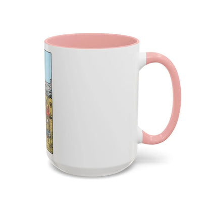 The 6 of Cups (Tarot Card) Accent Coffee Mug-Go Mug Yourself