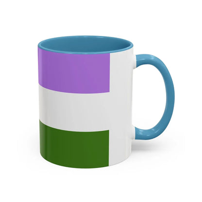 Genderqueer Pride Flag - Accent Coffee Mug-Go Mug Yourself