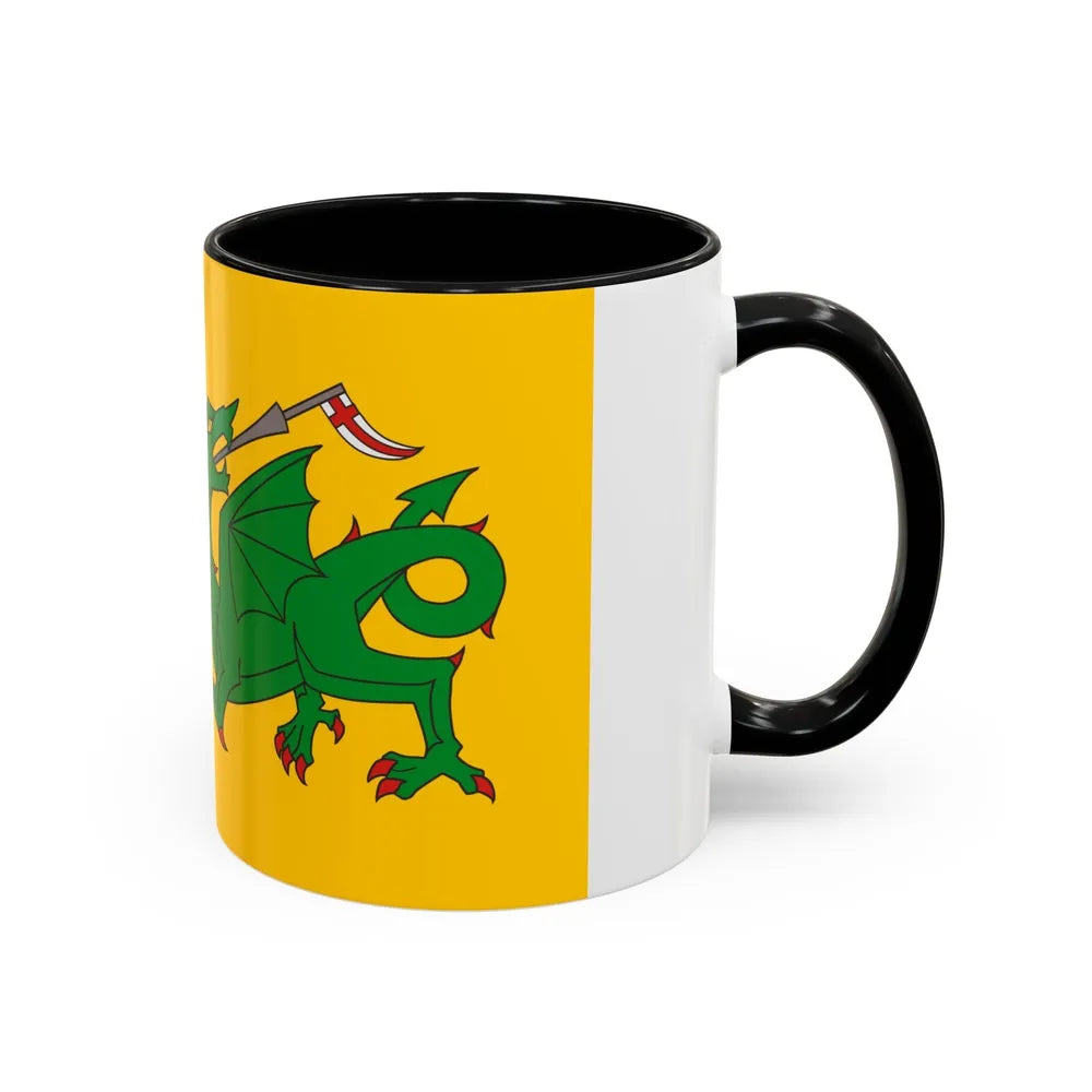 Flag of Evenley UK - Accent Coffee Mug-Go Mug Yourself