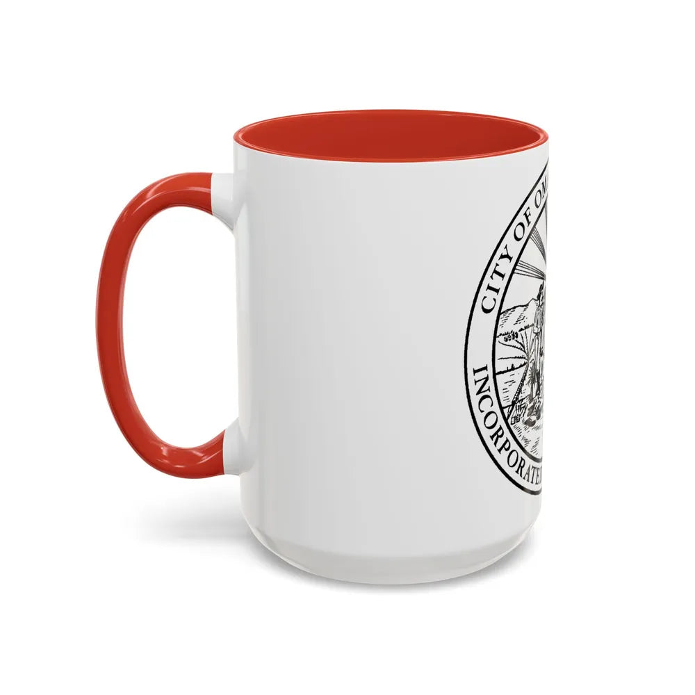 Seal of Omaha Nebraska - Accent Coffee Mug-Go Mug Yourself