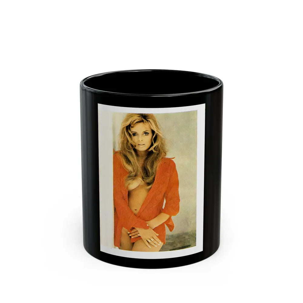 Julie Ege #203 (Vintage Female Icon) Black Coffee Mug-11oz-Go Mug Yourself