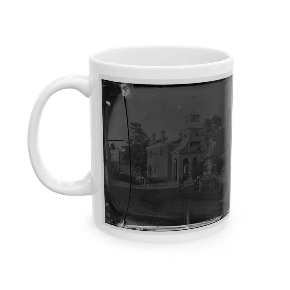 Culpeper Court House, Va. Court House, With A Group Of Confederates Captured At Cedar Mountain On Balcony (U.S. Civil War) White Coffee Mug-Go Mug Yourself