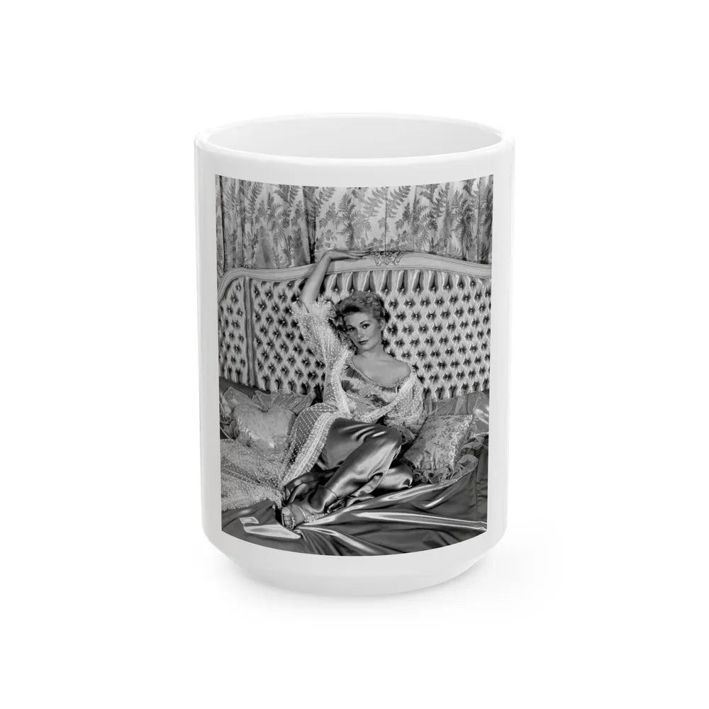 Kim Novak #196 (Vintage Female Icon) White Coffee Mug-15oz-Go Mug Yourself