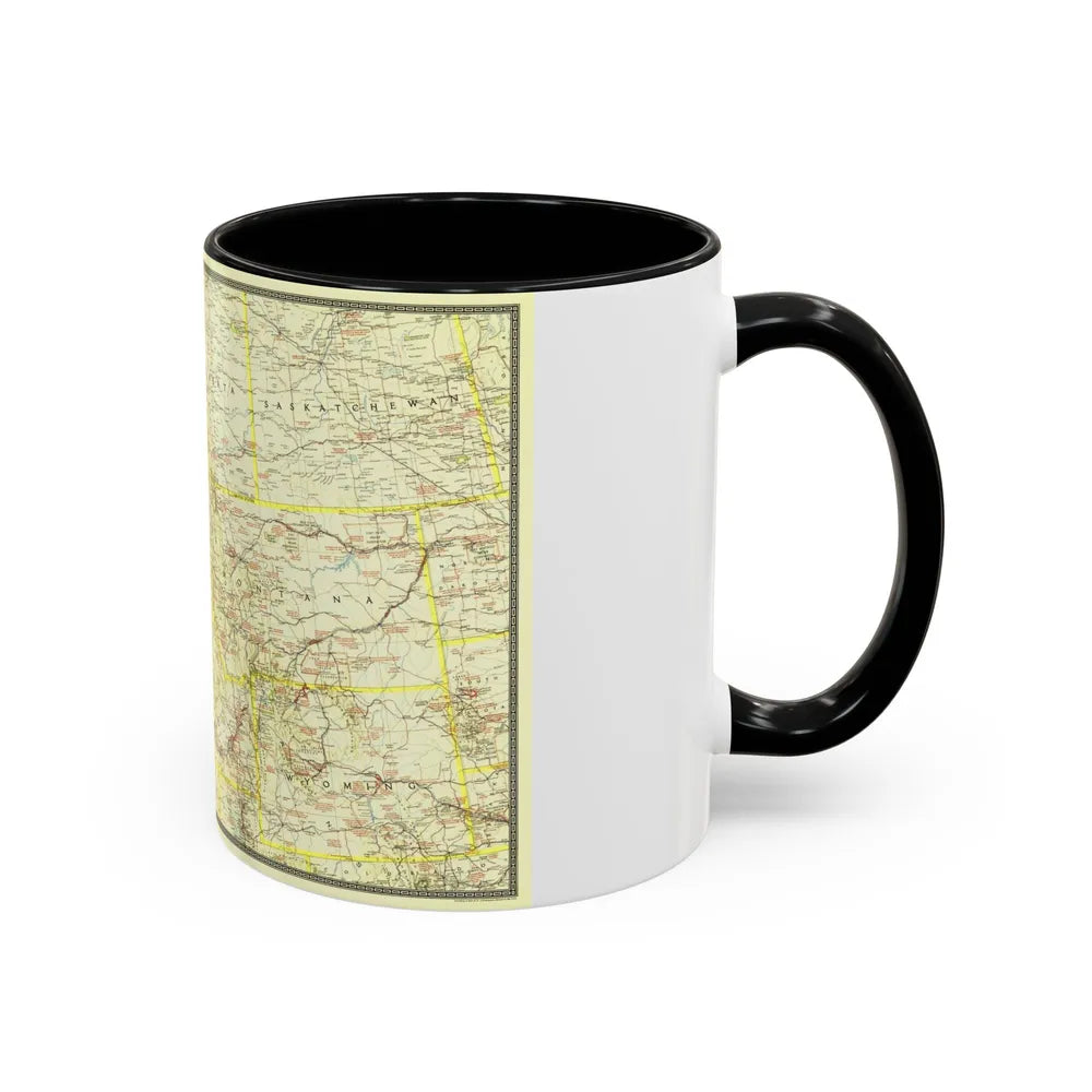 USA - Northwestern (1941) (Map) Accent Coffee Mug-Go Mug Yourself