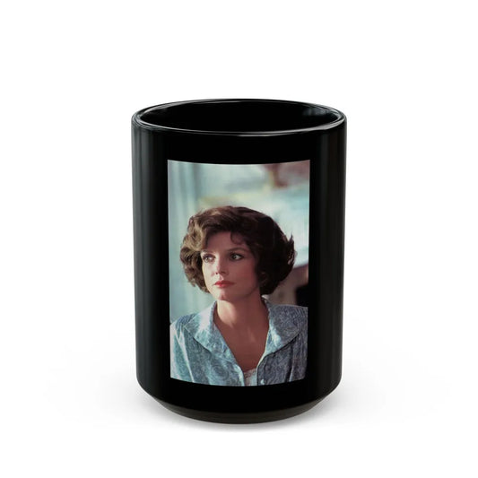 Katharine Ross #115 (Vintage Female Icon) Black Coffee Mug-15oz-Go Mug Yourself