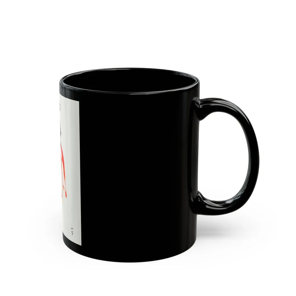 Fashion illustration (4) - Black Coffee Mug-Go Mug Yourself