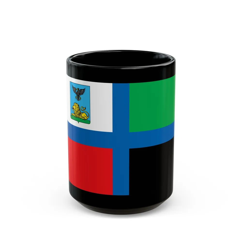 Flag of Belgorod Oblast Russia - Black Coffee Mug-15oz-Go Mug Yourself