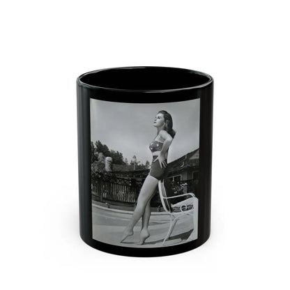 Elaine Stewart #122 (Vintage Female Icon) Black Coffee Mug-11oz-Go Mug Yourself