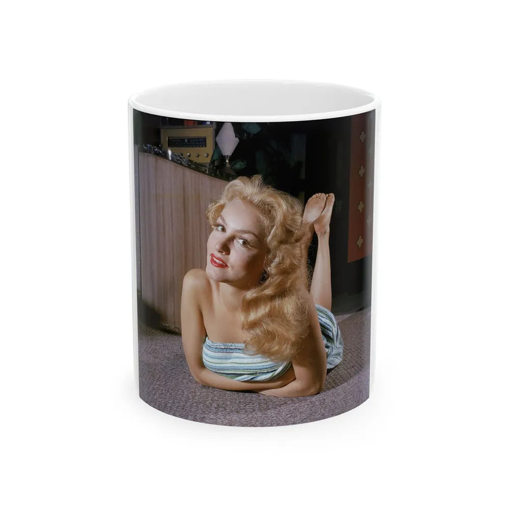 Julie Newmar #670 (Vintage Female Icon) White Coffee Mug-11oz-Go Mug Yourself