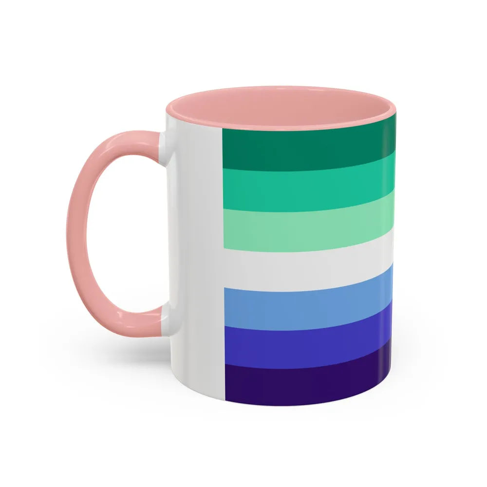 Gay Men Pride Flag - Accent Coffee Mug-Go Mug Yourself