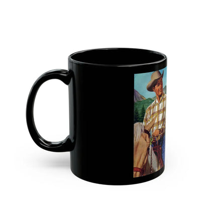 Dude Ranch, Arrow advertisement, 1954 - Black Coffee Mug-Go Mug Yourself