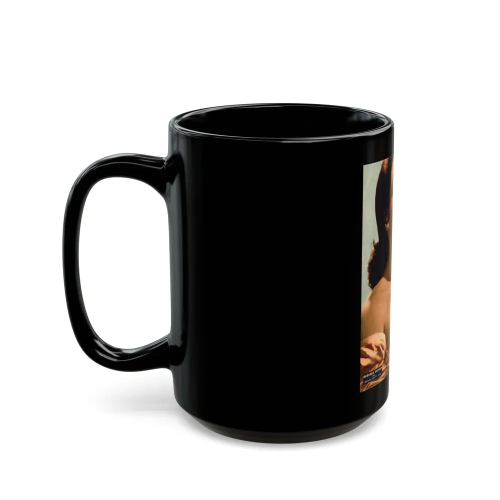 Barbara Darrow #10 (Vintage Female Icon) Black Coffee Mug-Go Mug Yourself