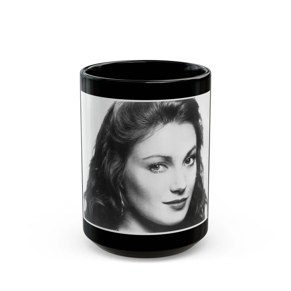 Jane Seymour #23 (Vintage Female Icon) Black Coffee Mug-15oz-Go Mug Yourself