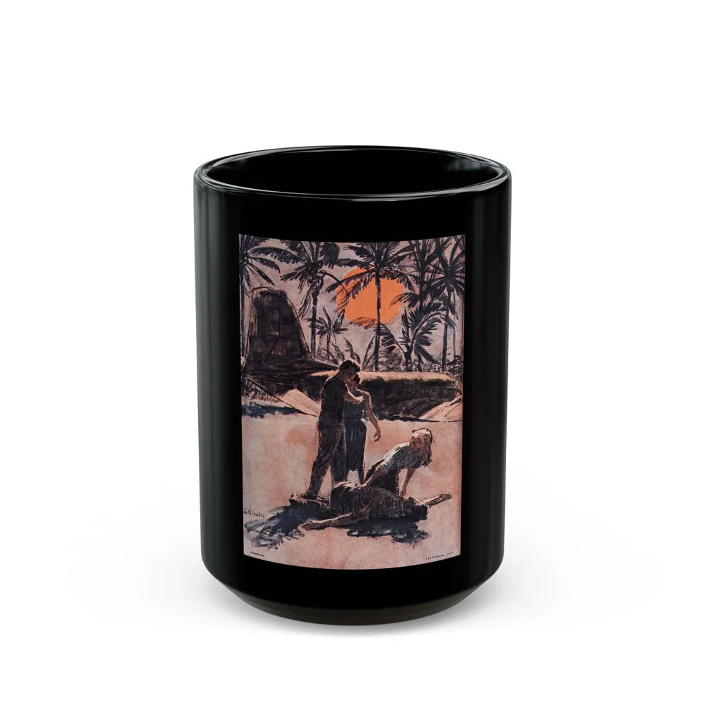 Cosmopolitan magazine Illustration, 1960 - Black Coffee Mug-15oz-Go Mug Yourself